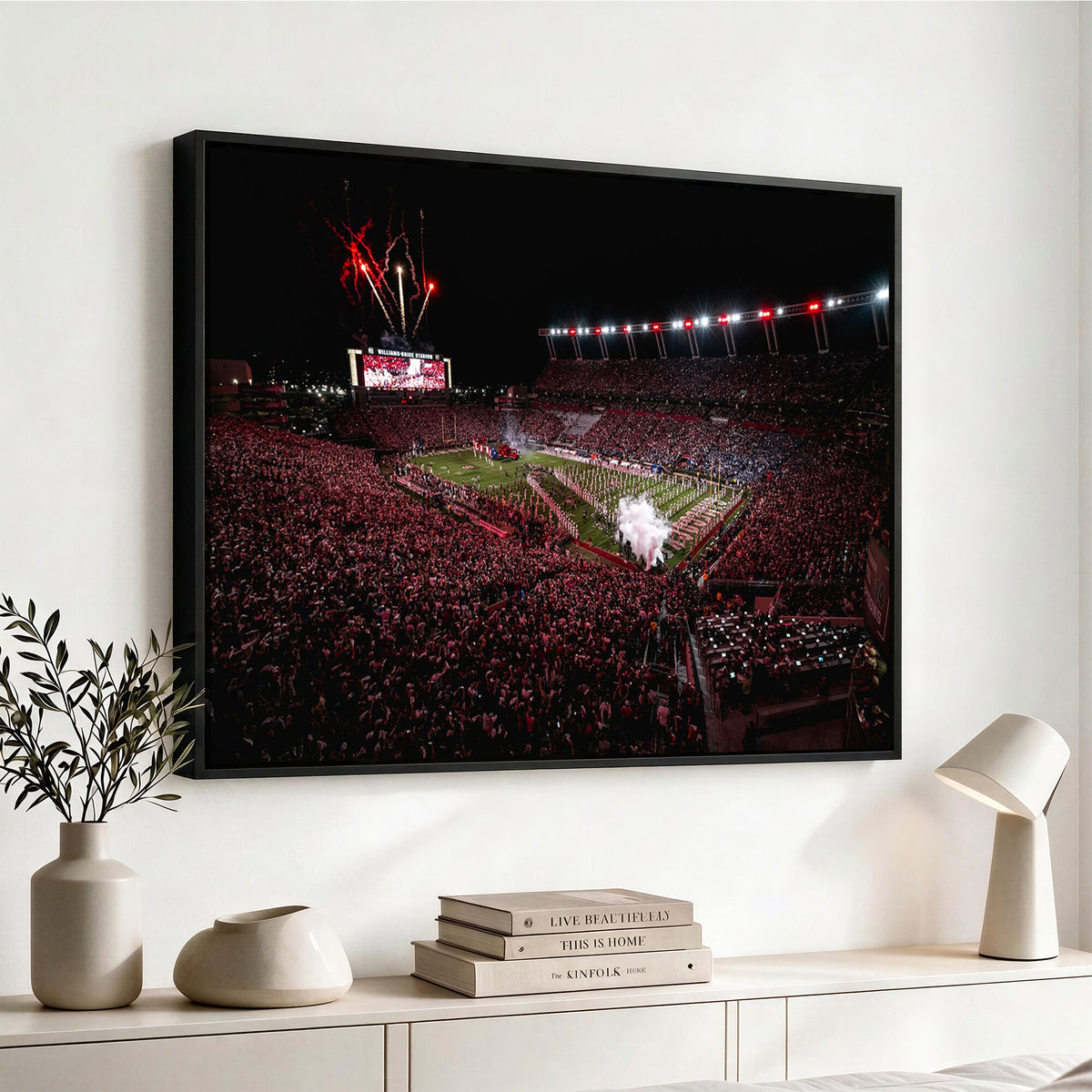 60690191-MGV-CV-36X24 - William Brice Stadium Wall Art Print, Baseball Game Room