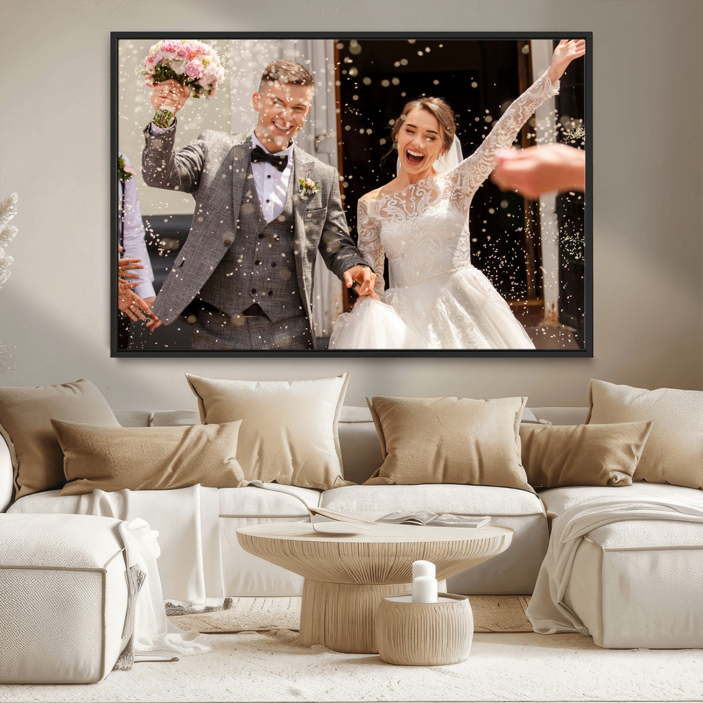 Framed Create Your Canvas Print - Personalized Wall Art for Home Decor Wall Art Print, Create Your Own Photo Canvas Print