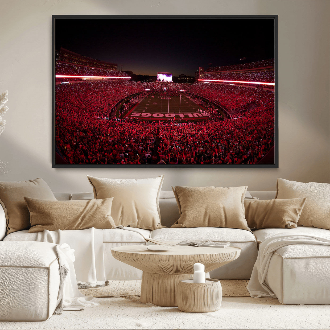 Dooley Stadium Wall Art Print, Sports Arena Canvas Wall Art, Dooley Field at Sanford Stadium Canvas Print, Modern Athletic Field Art Printing