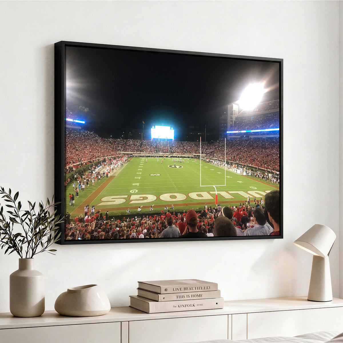 16230786-MGV-CV-36X24 - Dooley Stadium Wall Art, Sports Arena Panoramic Canvas Print, Modern Stadium Landscape Artwork for Home, Office