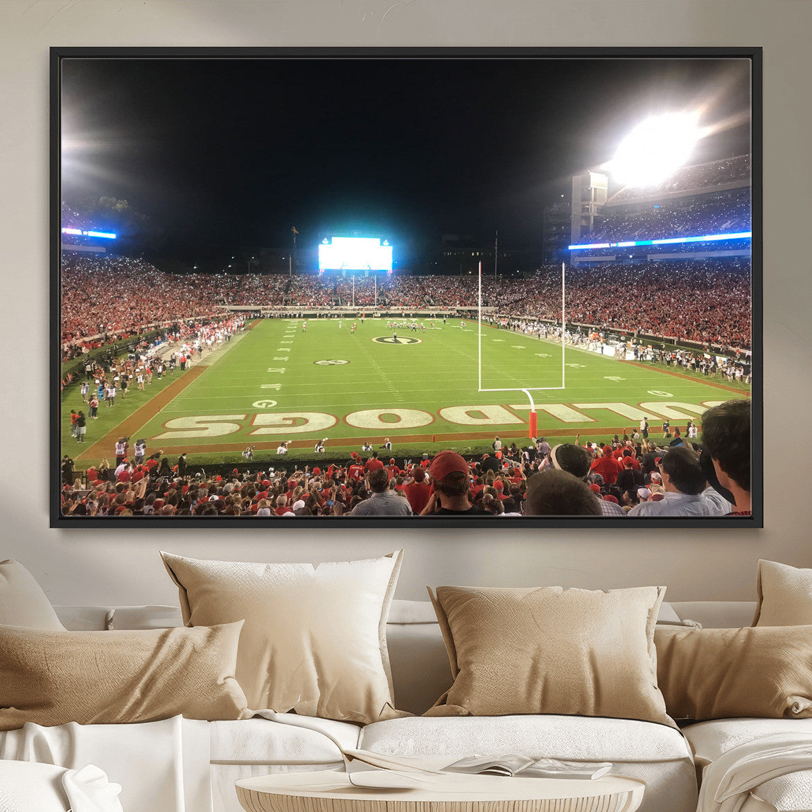 16230786-MGV-FC-36X24 - Dooley Stadium Wall Art, Sports Arena Panoramic Canvas Print, Modern Stadium Landscape Artwork for Home, Office