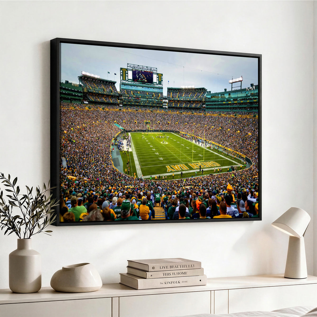 GBP101-MGV-CV-36X24 - Green Bay Packers Lambeau Field Stadium Wall Art Canvas Print
