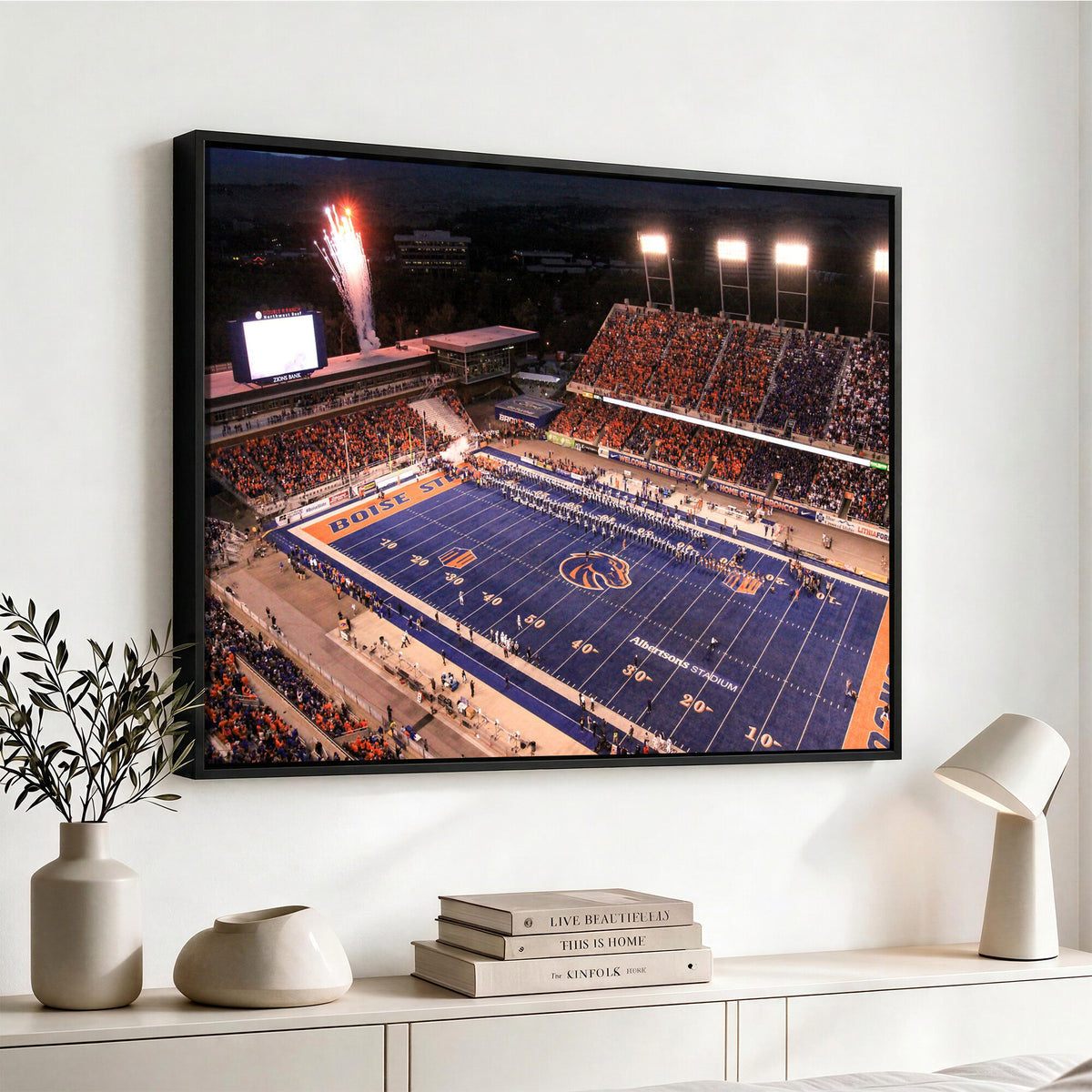 BS1001S-MGV-CV-36X24 - Boise State Broncos Albertsons Stadium Wall Art Canvas Print