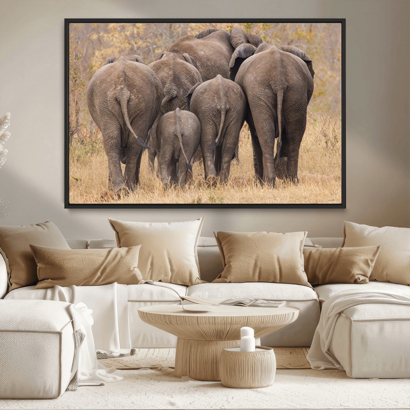 MGV-FC-36X24 - Wild Elephant Wall Art Canvas Print