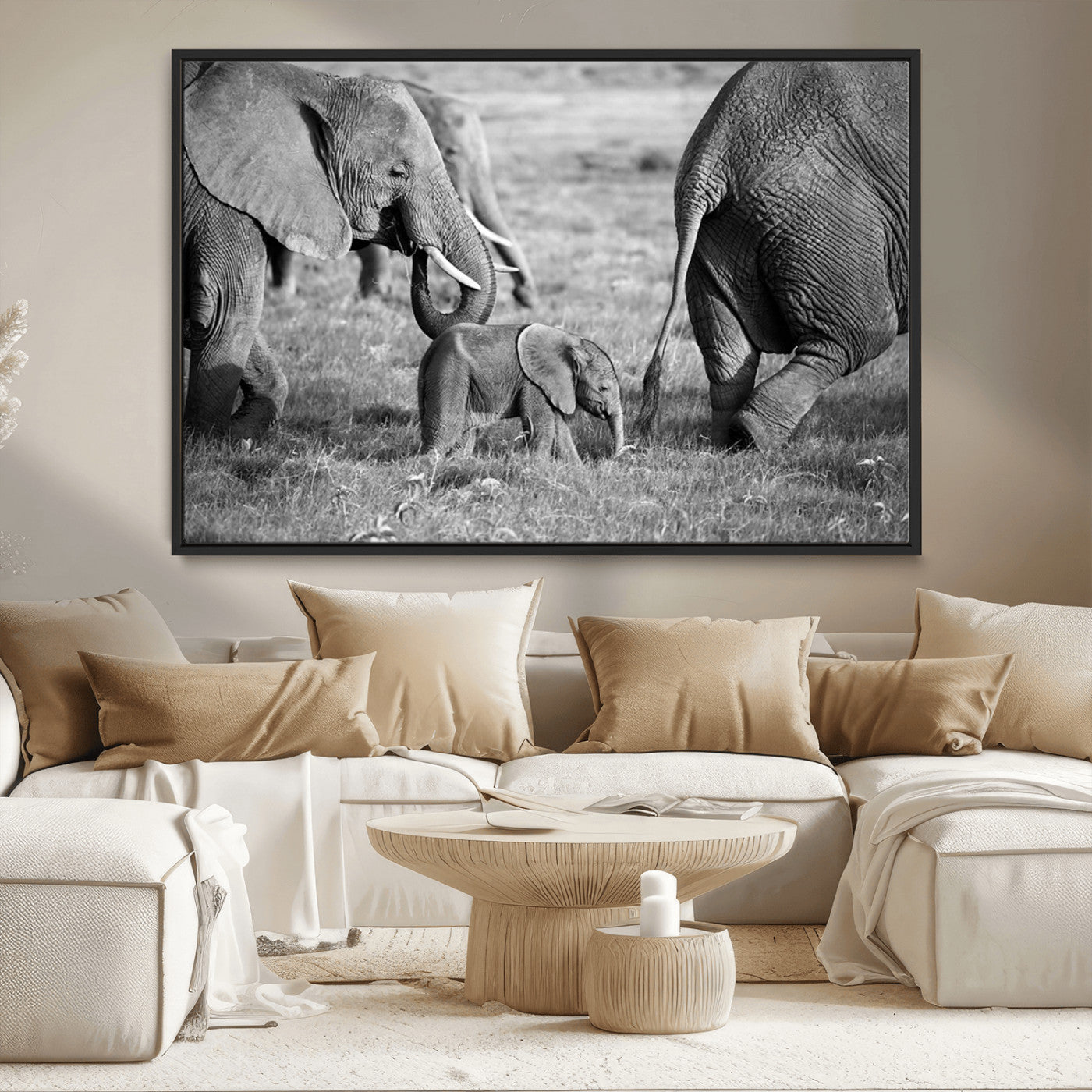MGV-FC-36X24 - Wild Elephant Wall Art Canvas Print