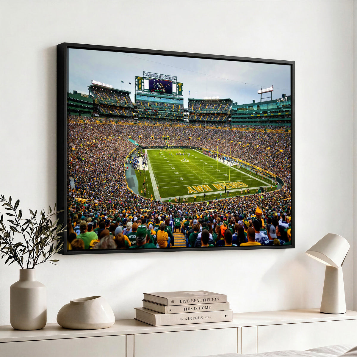 56521752-MGV-CV-36X24 - Green Bay Packers Stadium Wall Art Canvas Print, Lambeau Field