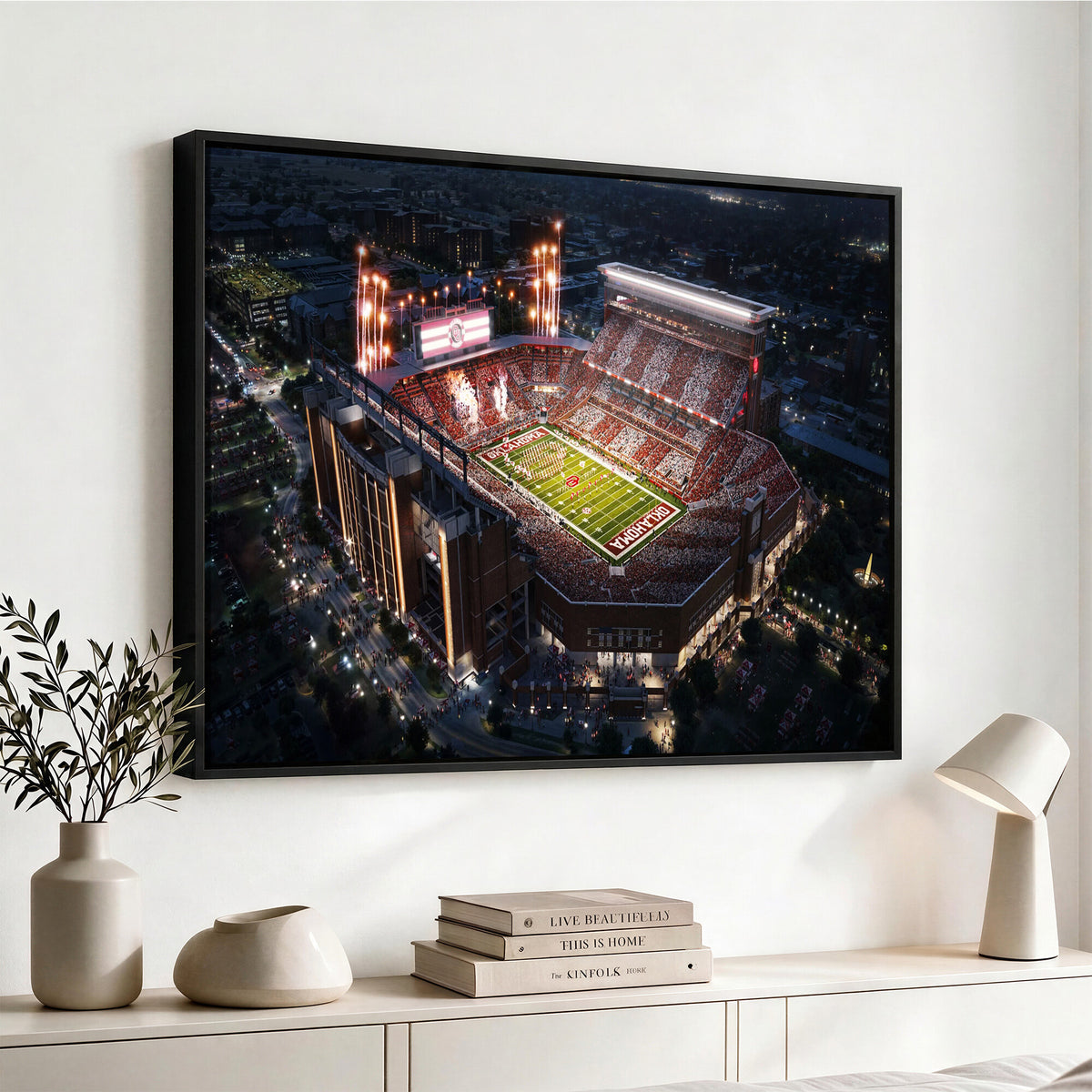 16867141-MGV-CV-36X24 - Oklahoma Memorial Stadium, Gaylord Memorial Stadium Wall Art