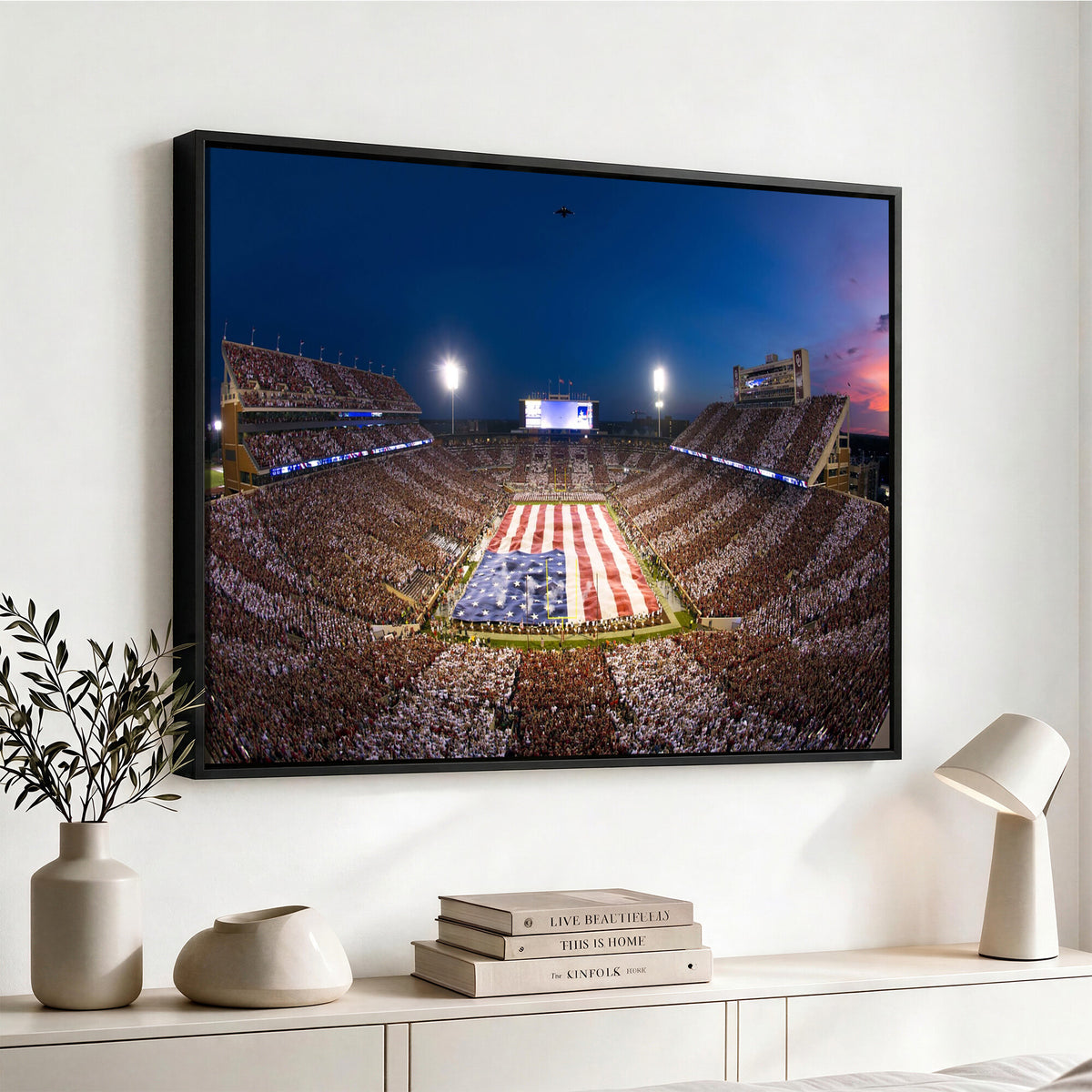 12979182-MGV-CV-36X24 - Oklahoma Sooners Memorial Stadium Wall Art Canvas Print