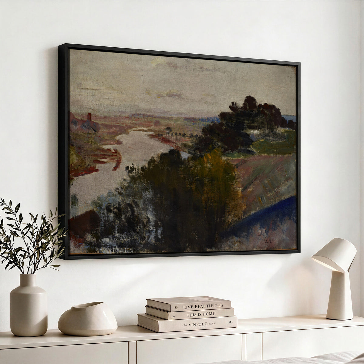 55507874-_Poster-30x20 - Jacek Malczewski Landscape at the Vistula Wall Art Canvas Print