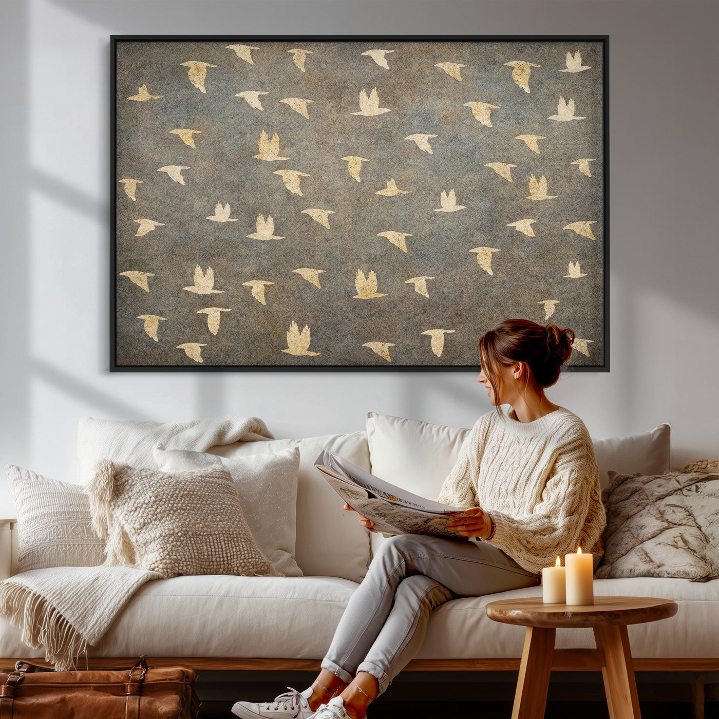 20532514-MGV-CV-36X24 - Abstract Birds Wall Art Canvas Print