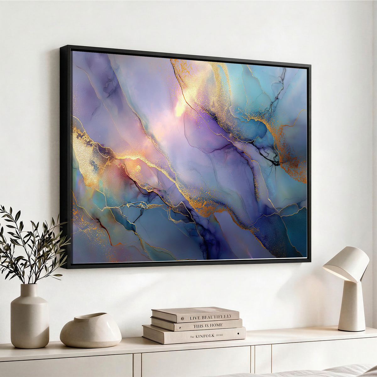 50939878-MGV-CV-36X24 - Colorful Abstract Canvas Wall Art Print, Vibrant Popup Color Art Print