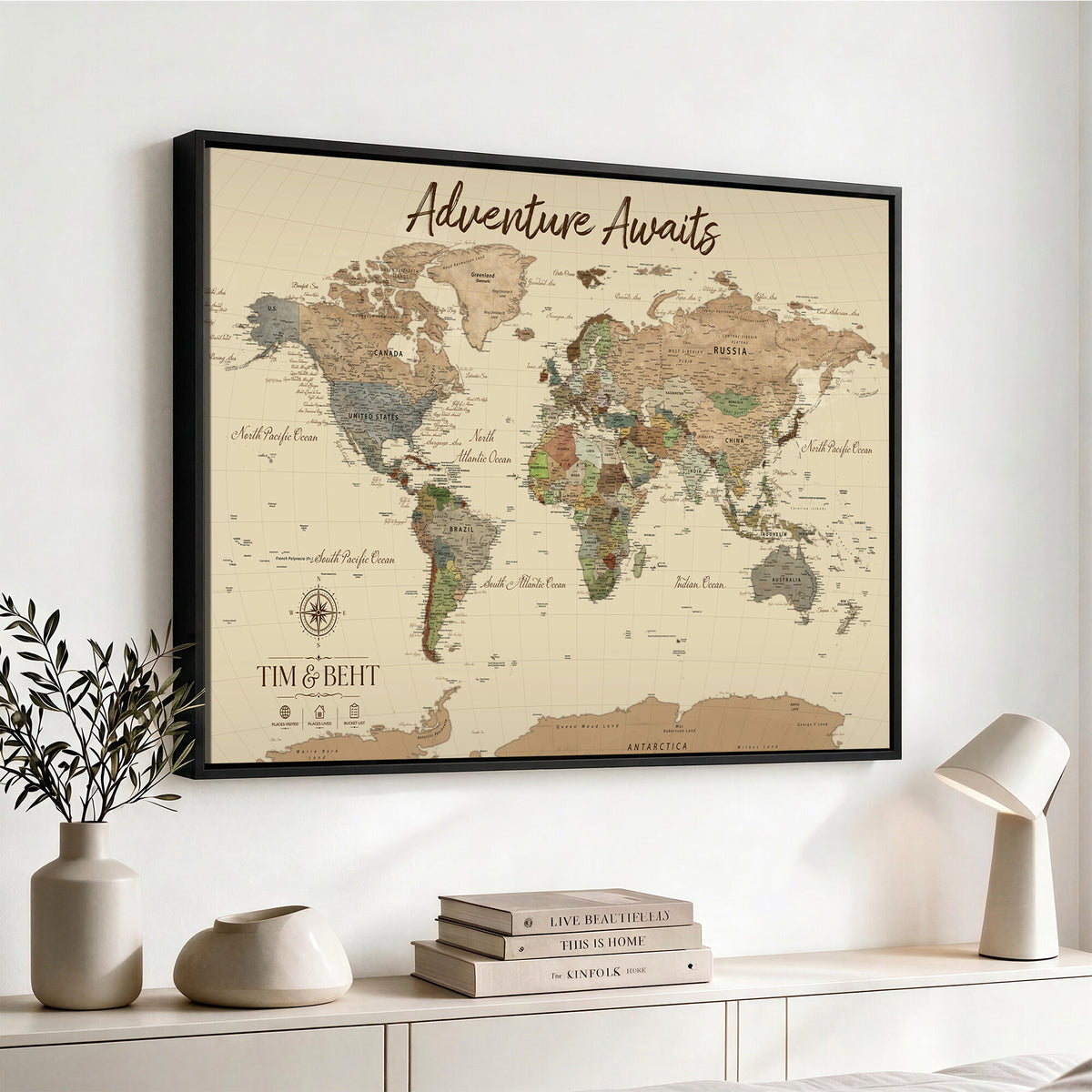 NEWMAP-22.jpgD-MGV-CV-36X24 - Personalize World Map Wall Art Canvas Print, Modern Decorative Framed Map Artwork Prints for Living Room, Office, Bedroom Wall Decor