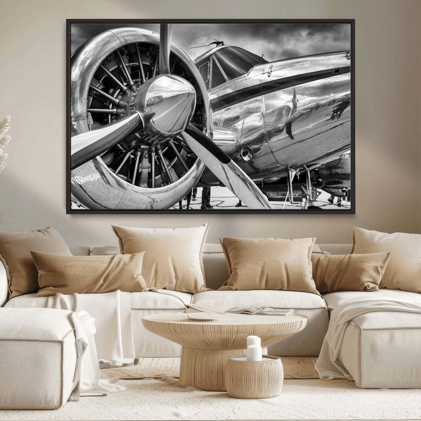 MGV-FC-36X24 - Vintage Antique Airplane Wall Art Canvas Print