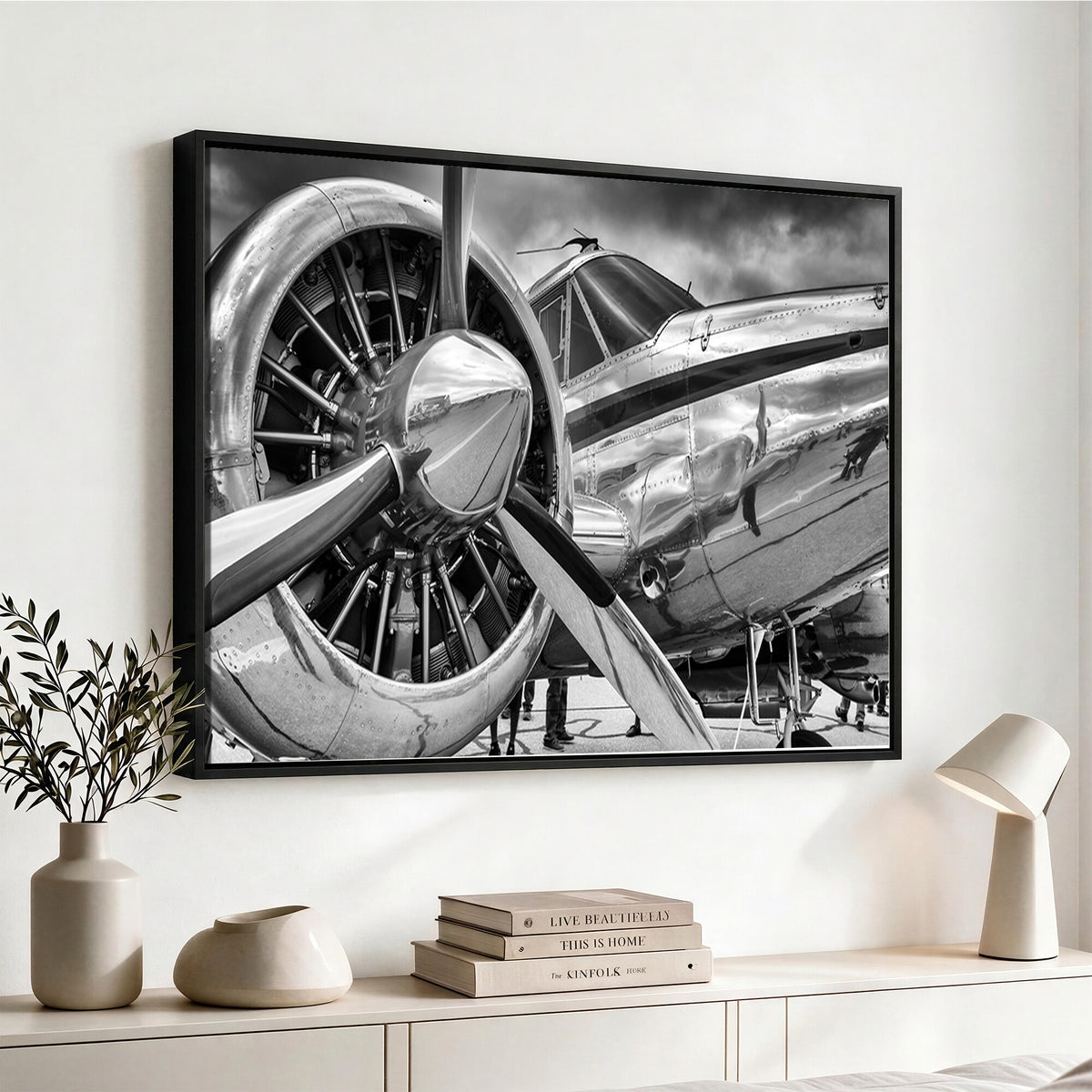 40672-MGV-CV-36X24 - Vintage Antique Airplane Wall Art Canvas Print