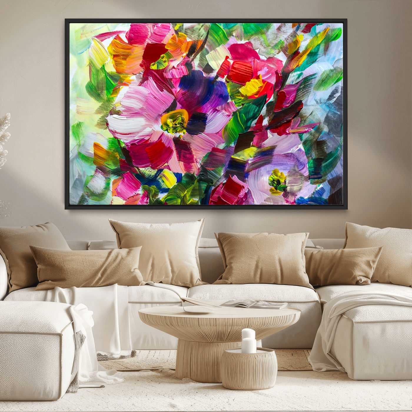 MGV-FC-36X24 - Oil Flower Abstract Canvas Print