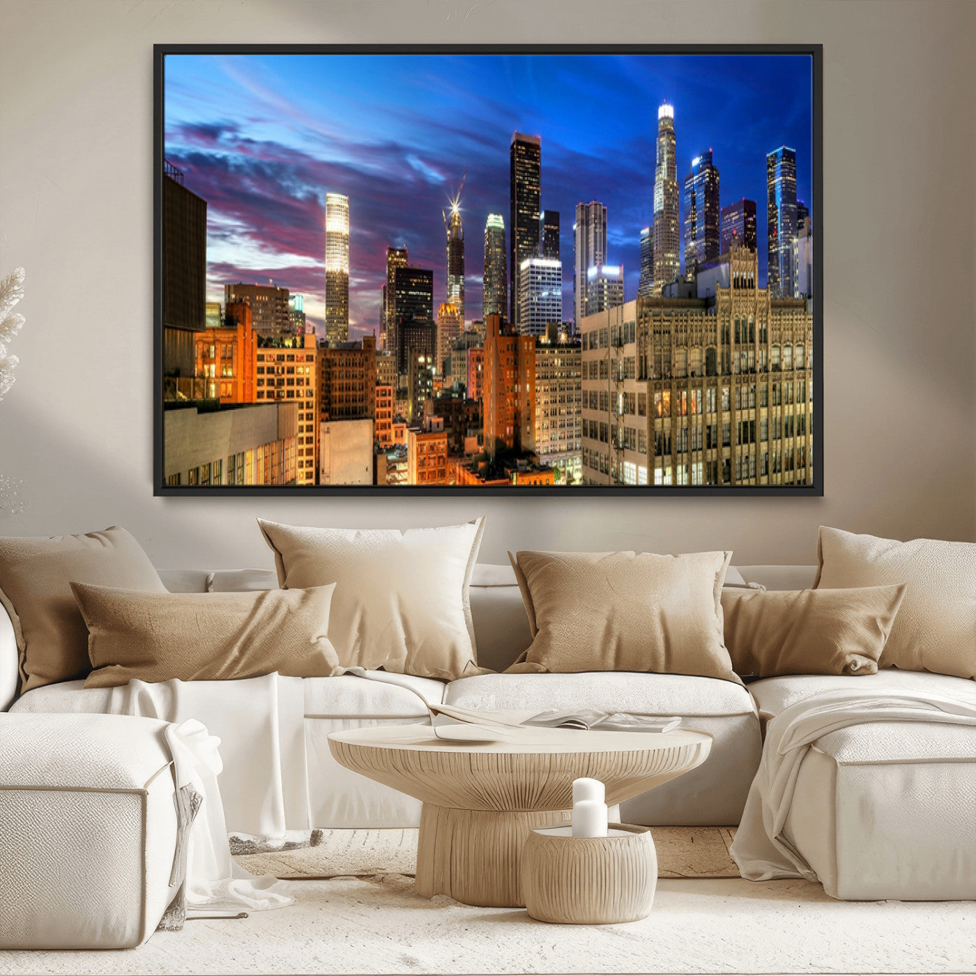 MGV-FC-36X24 - Los Angeles Night Wall Art Canvas Print