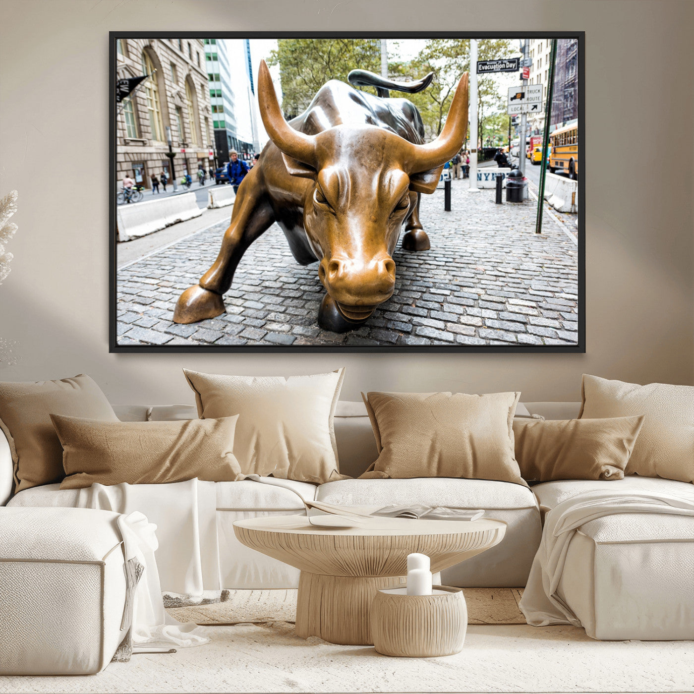 MGV-FC-36X24 - Charging Bull Wall Art Canvas Print