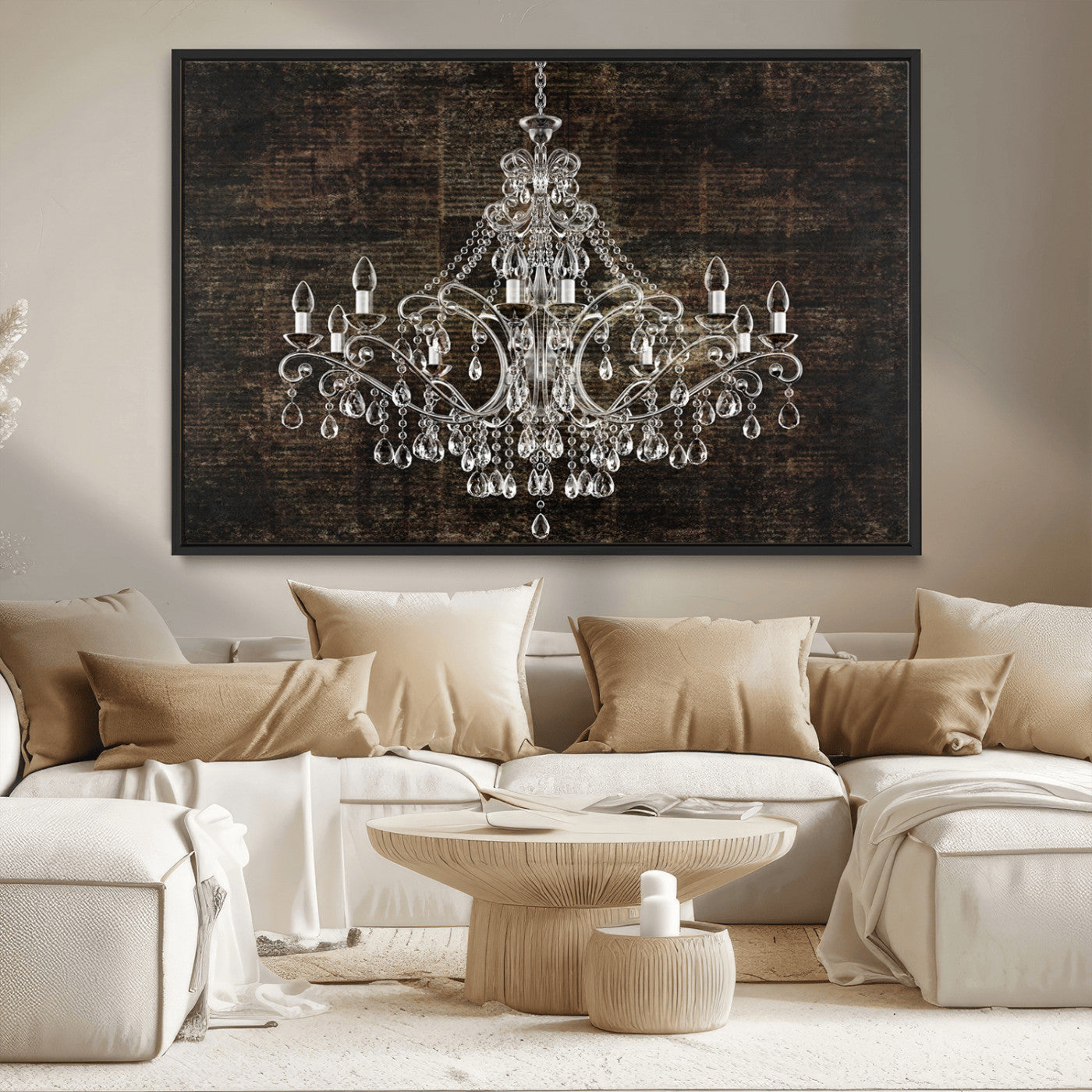 MGV-FC-36X24 - Rustic Chandelier Canvas Print