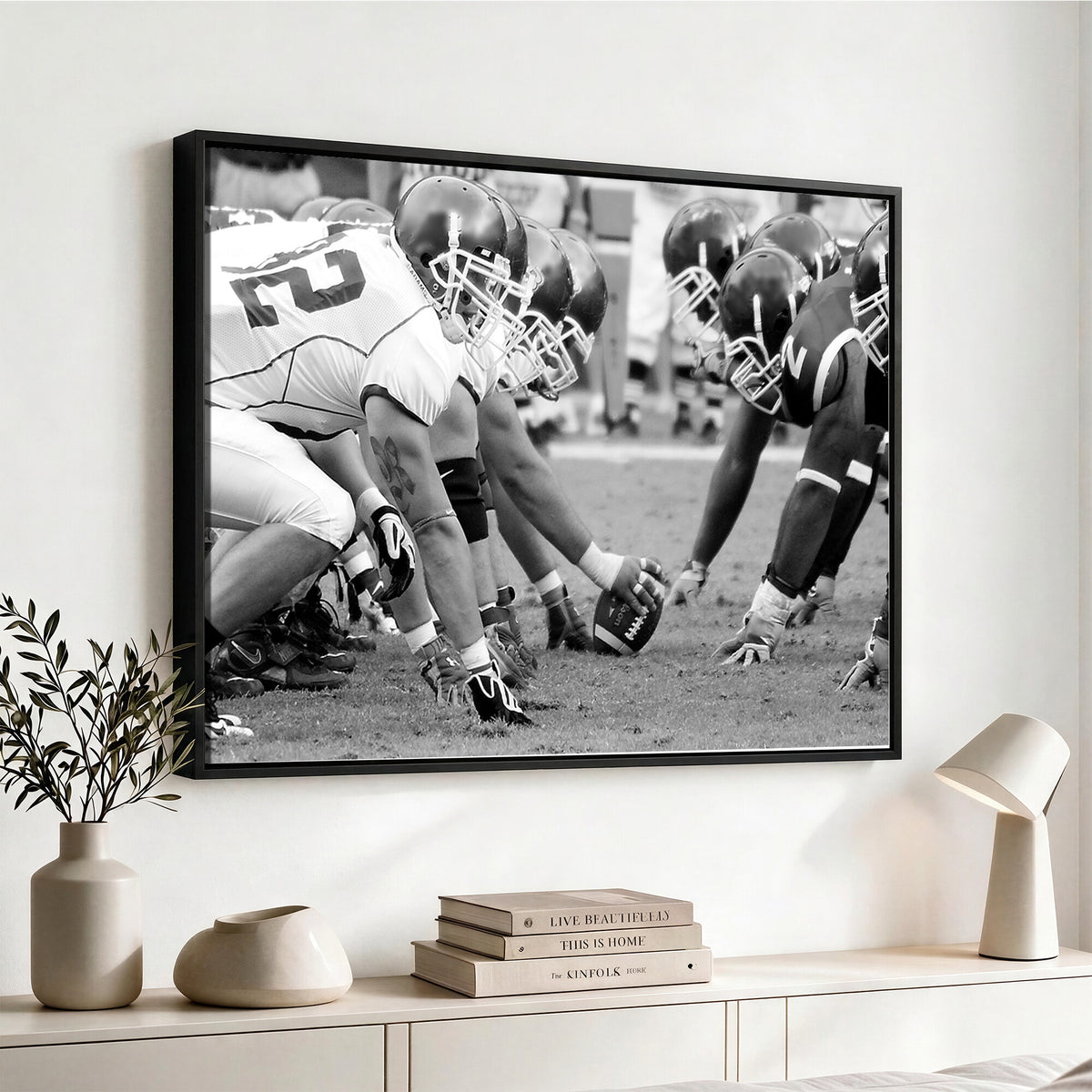 97432-MGV-CV-36X24 - American Football Player Wall Art Canvas Print