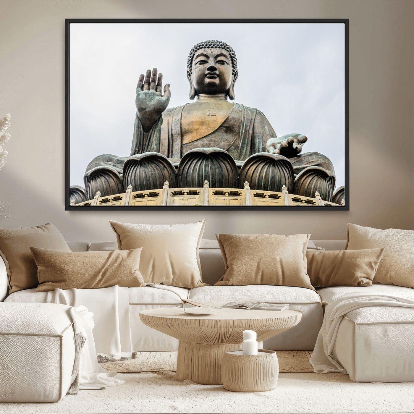MGV-FC-36X24 - Buddha Statue Wall Art Canvas Print