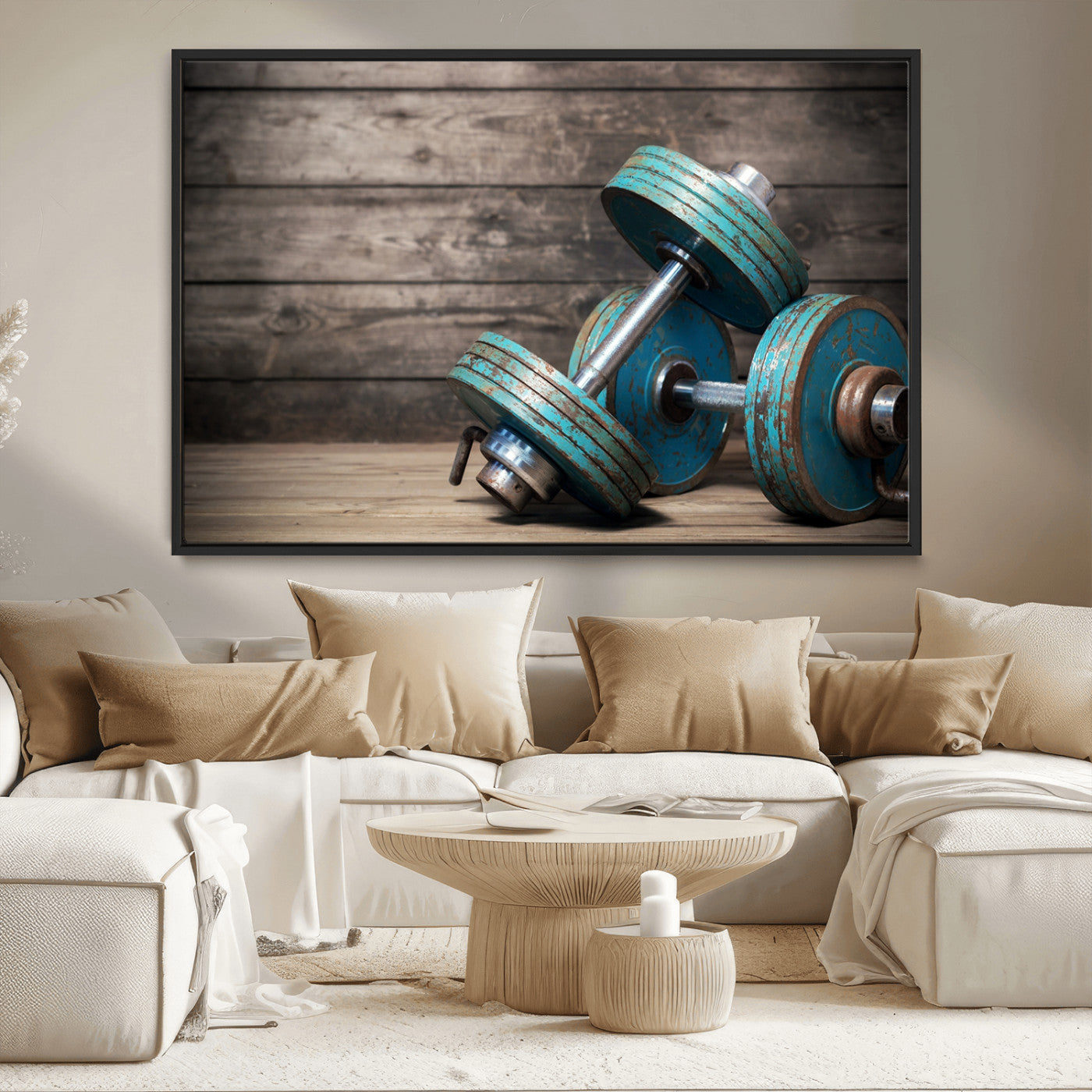 MGV-FC-36X24 - Dambell and Sport Wall Art Canvas Print