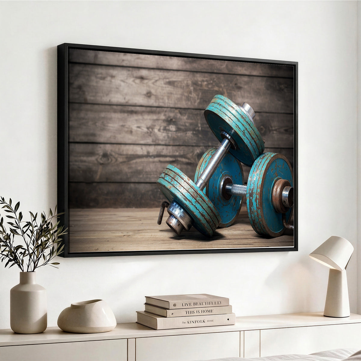 39364-MGV-CV-36X24 - Dumbbell and Sport Wall Art Canvas Print