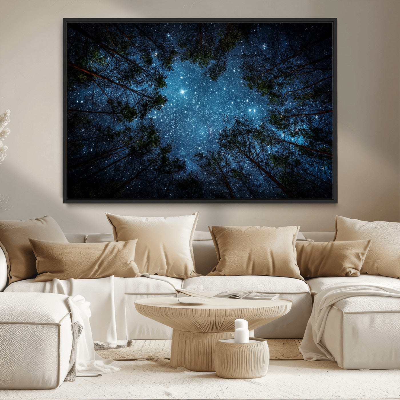 MGV-FC-36X24 - Forest and Stars Wall Art Canvas Print