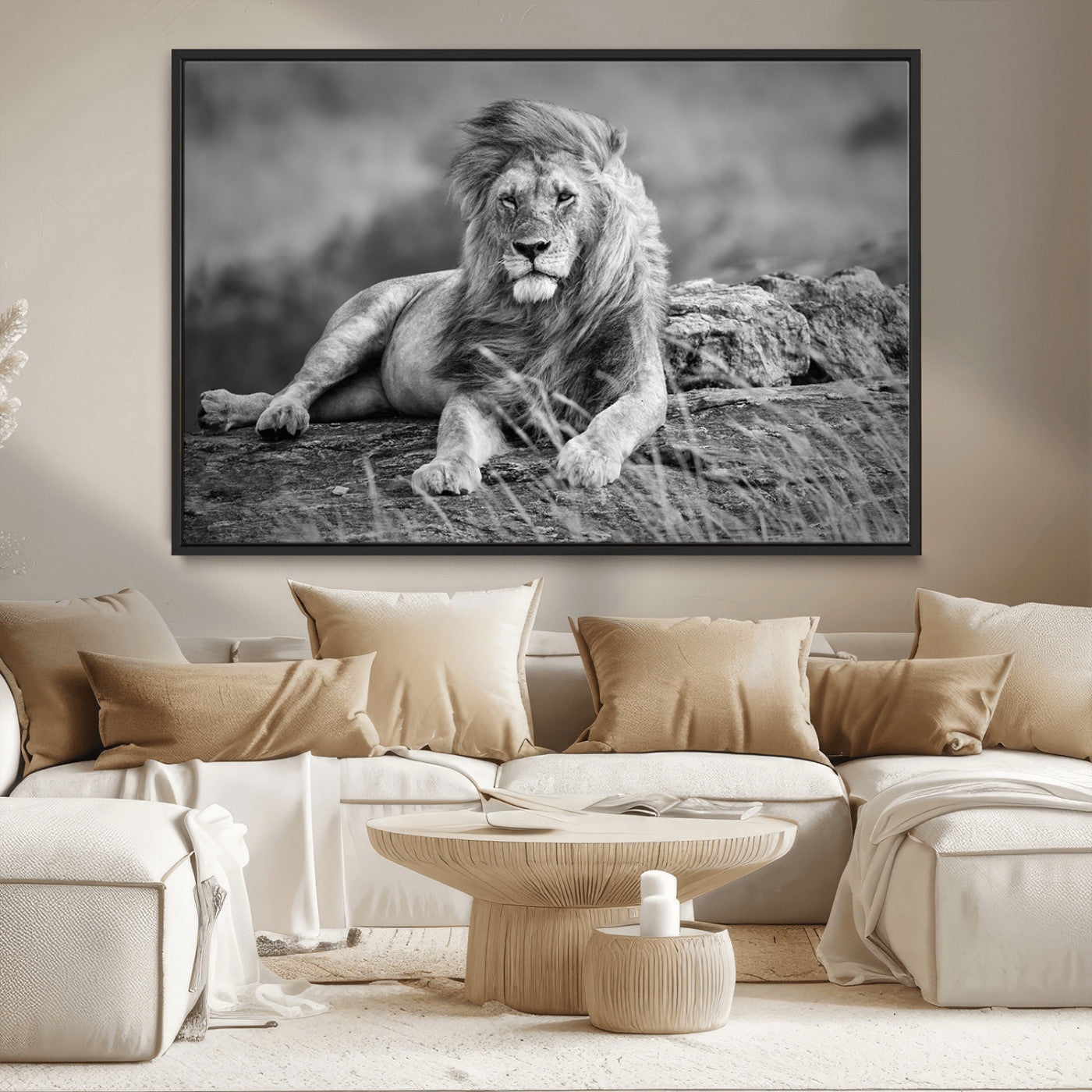 MGV-FC-36X24 - King of Forest Lion Wall Art Canvas Print