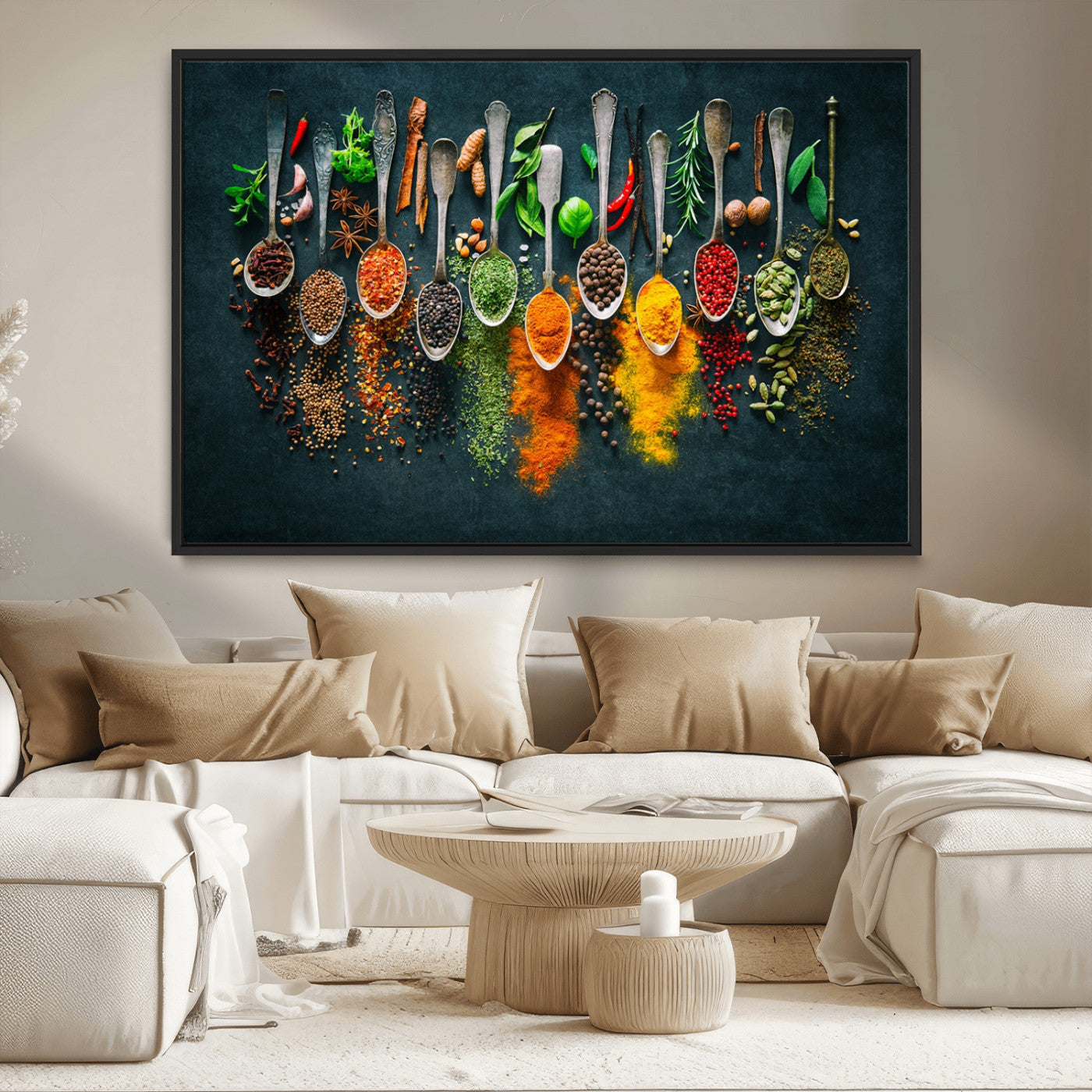 MGV-FC-36X24 - Herbs and Spices Kitchen Wall Art Canvas Print