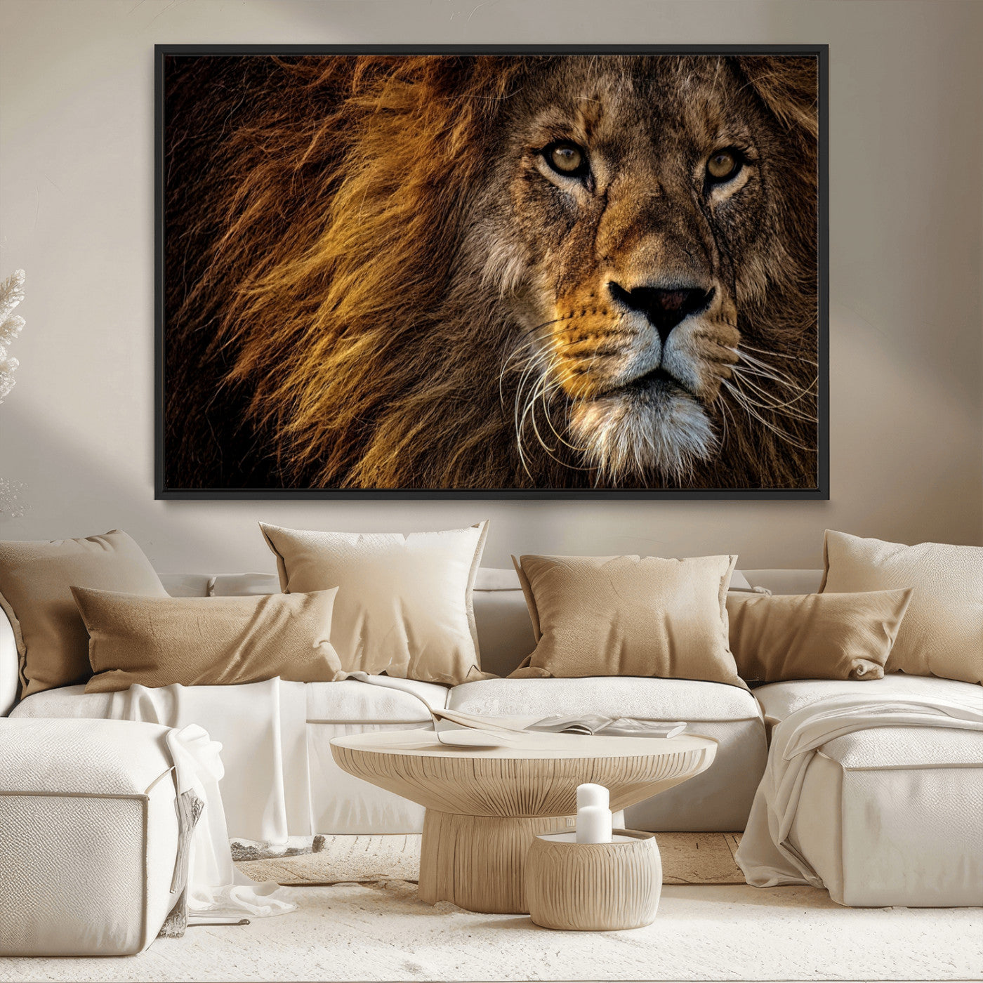 MGV-FC-36X24 - Mighty Lion Wall Art Animal Canvas Print