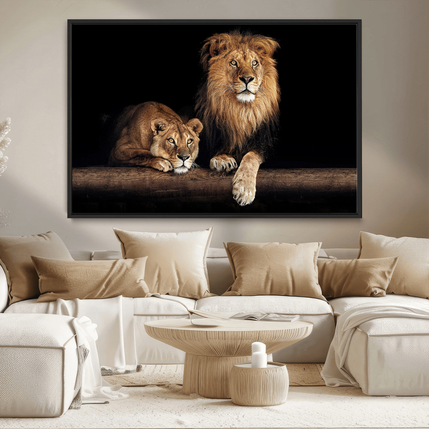 MGV-FC-36X24 - Lion Canvas Wall Art Animal Print