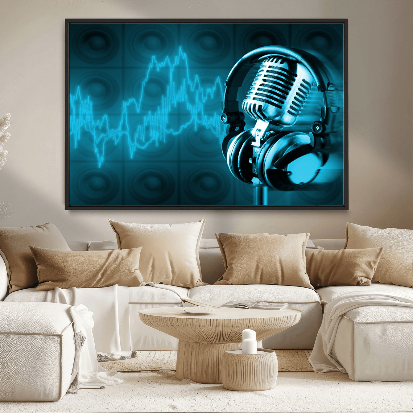 MGV-FC-36X24 - Music and Microphone Wall Art Canvas Print