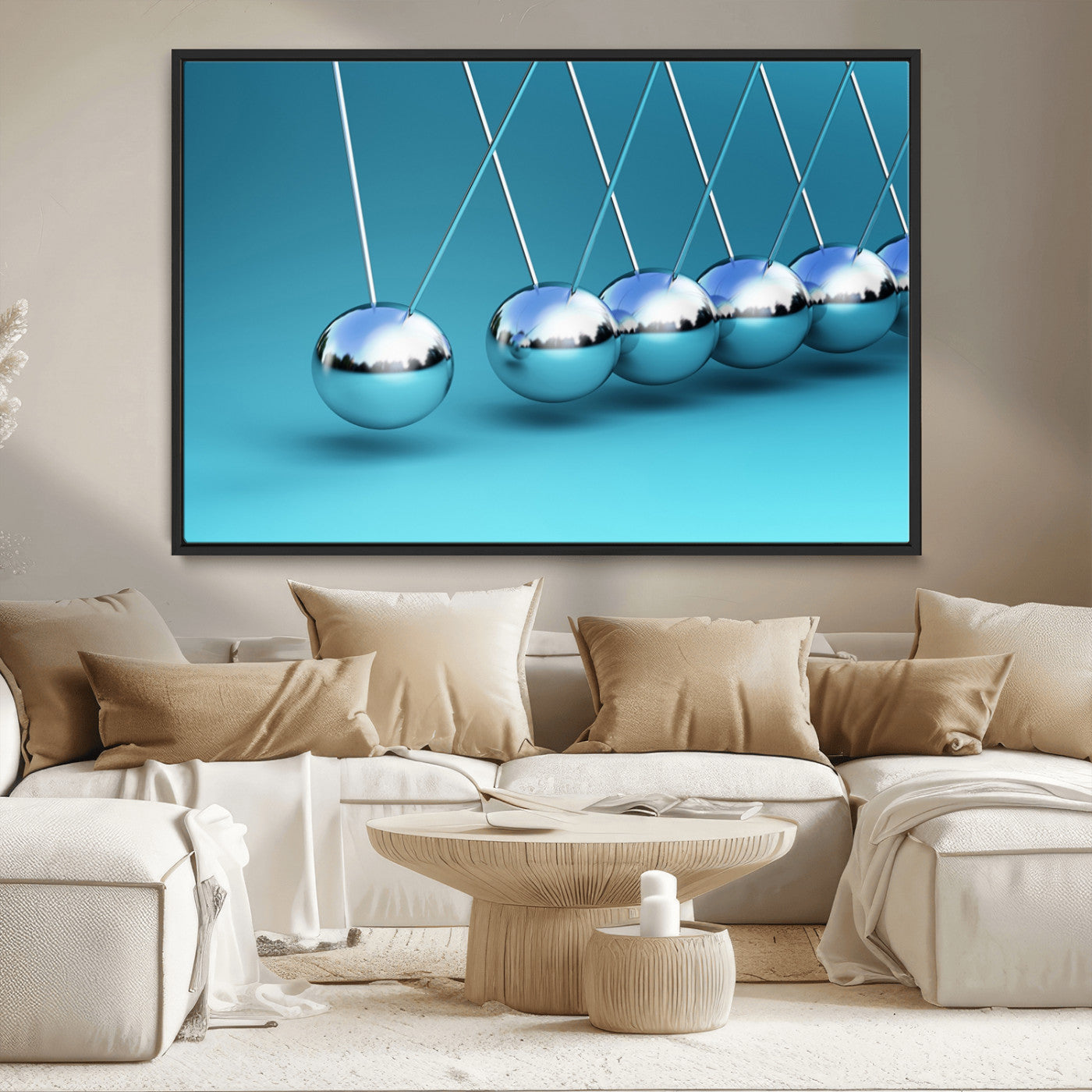 MGV-FC-36X24 - Wall Art Newton's Cradle Canvas Print, Framed Newton Cradle Canvas Print
