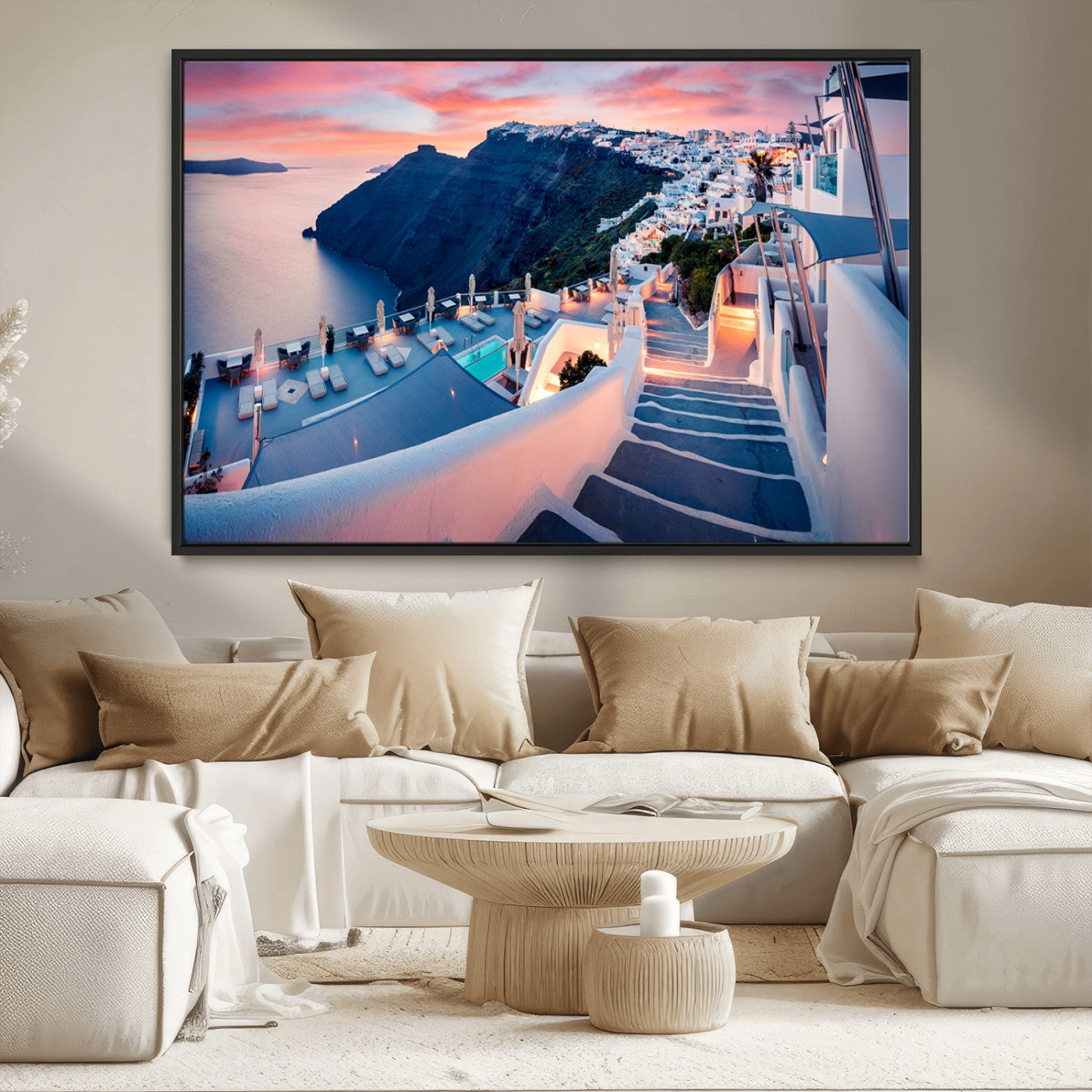 MGV-FC-36X24 - Santorini Island Wall Art Canvas Print