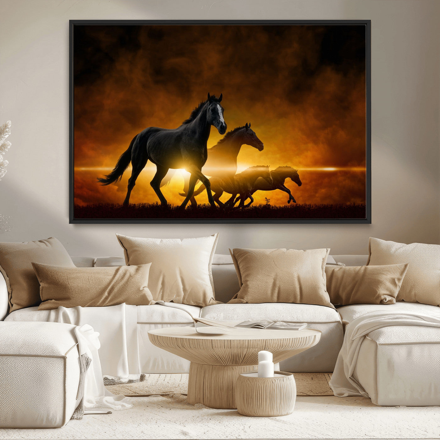 MGV-FC-36X24 - Horse Wall Art Canvas Print, Multi Panel Animal Canvas Print