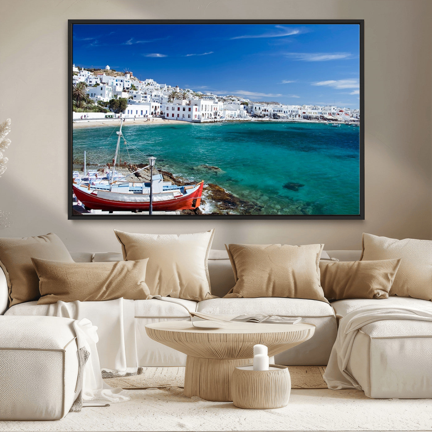 MGV-FC-36X24 - Santorini Wall Art Canvas Print