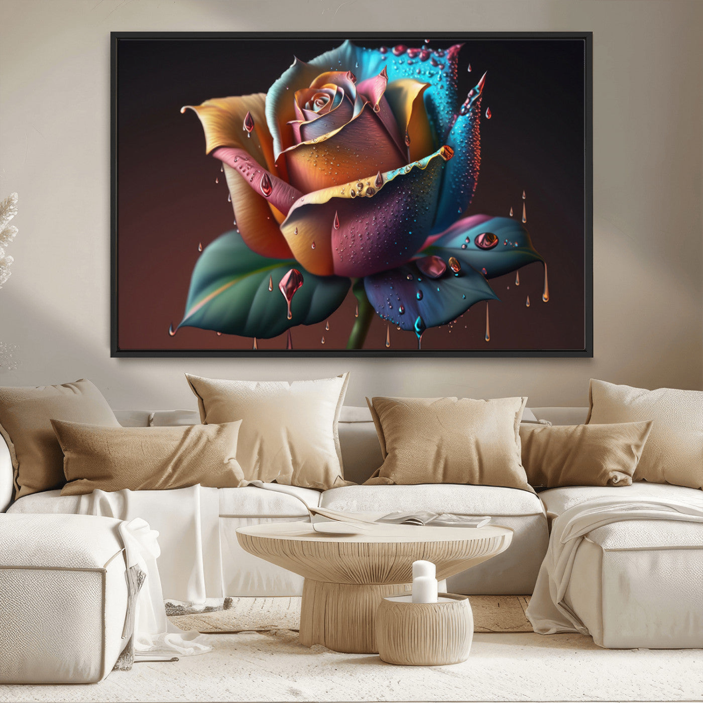 MGV-FC-36X24 - Abstract Rose Wall Art Canvas Print
