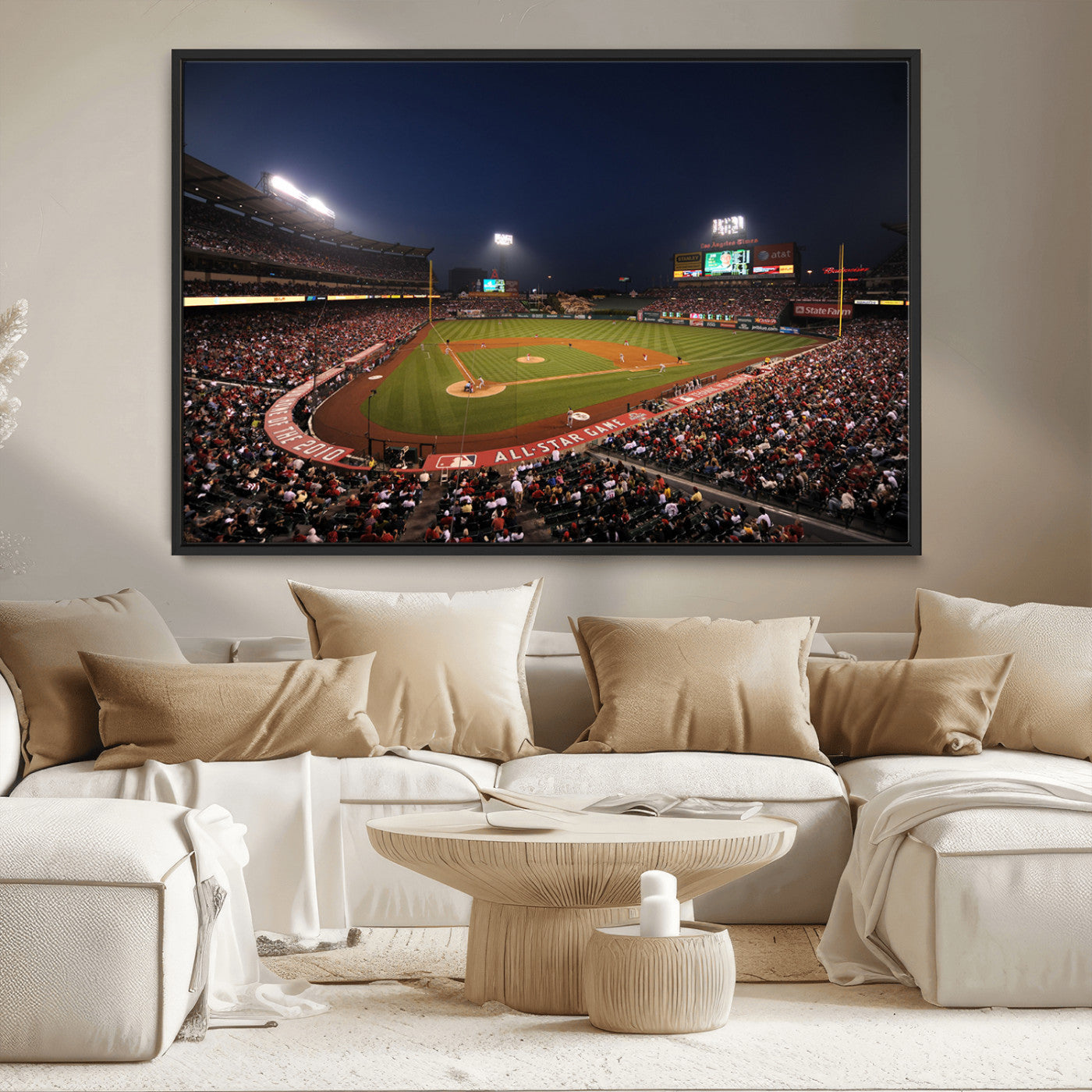 MGV-FC-36X24 - Los Angeles Angels Baseball Team Print - Anaheim Angel Stadium Wall Art Canvas Print