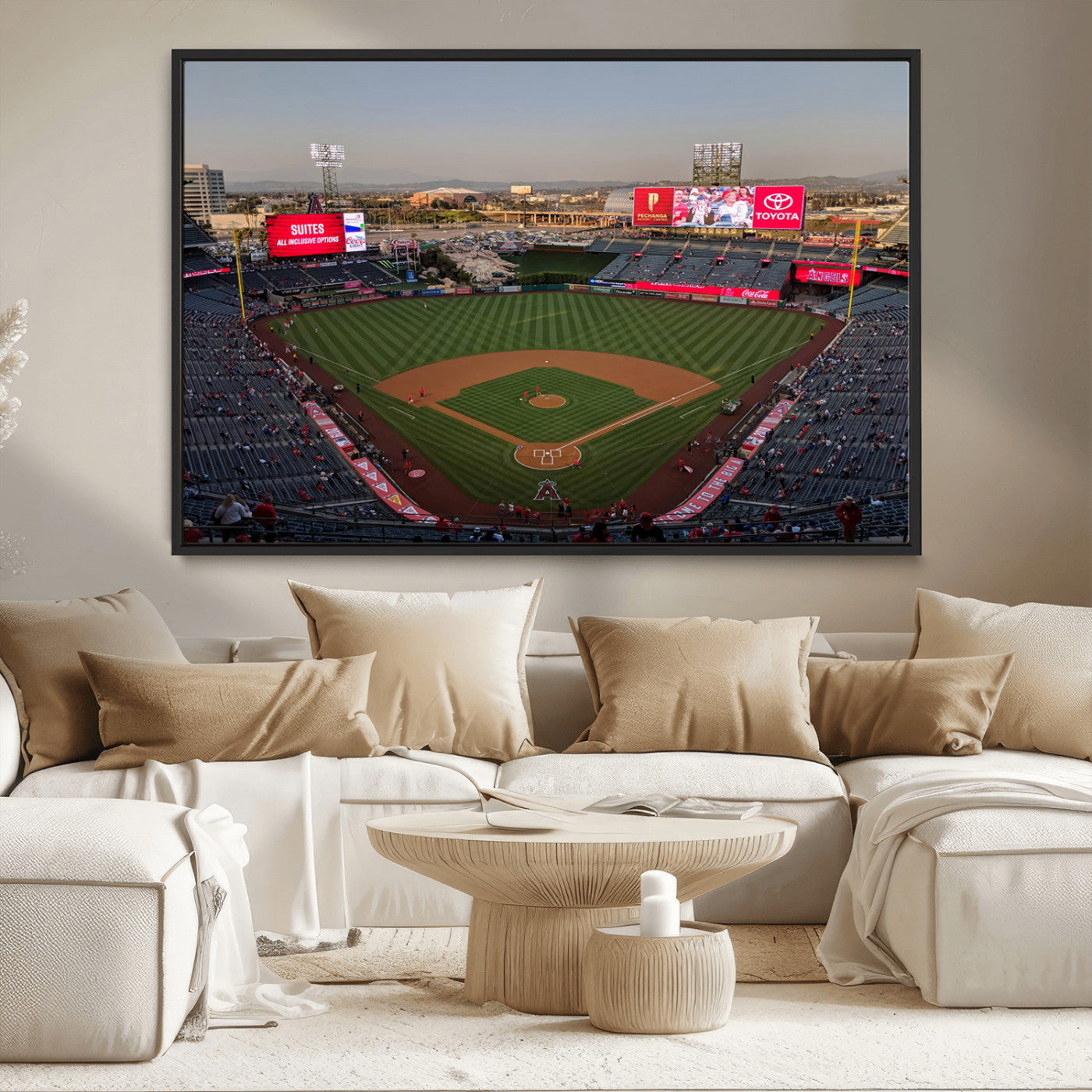 MGV-FC-36X24 - Los Angeles Angels Baseball Canvas Print - Anaheim Angel Stadium Wall Art Canvas Print