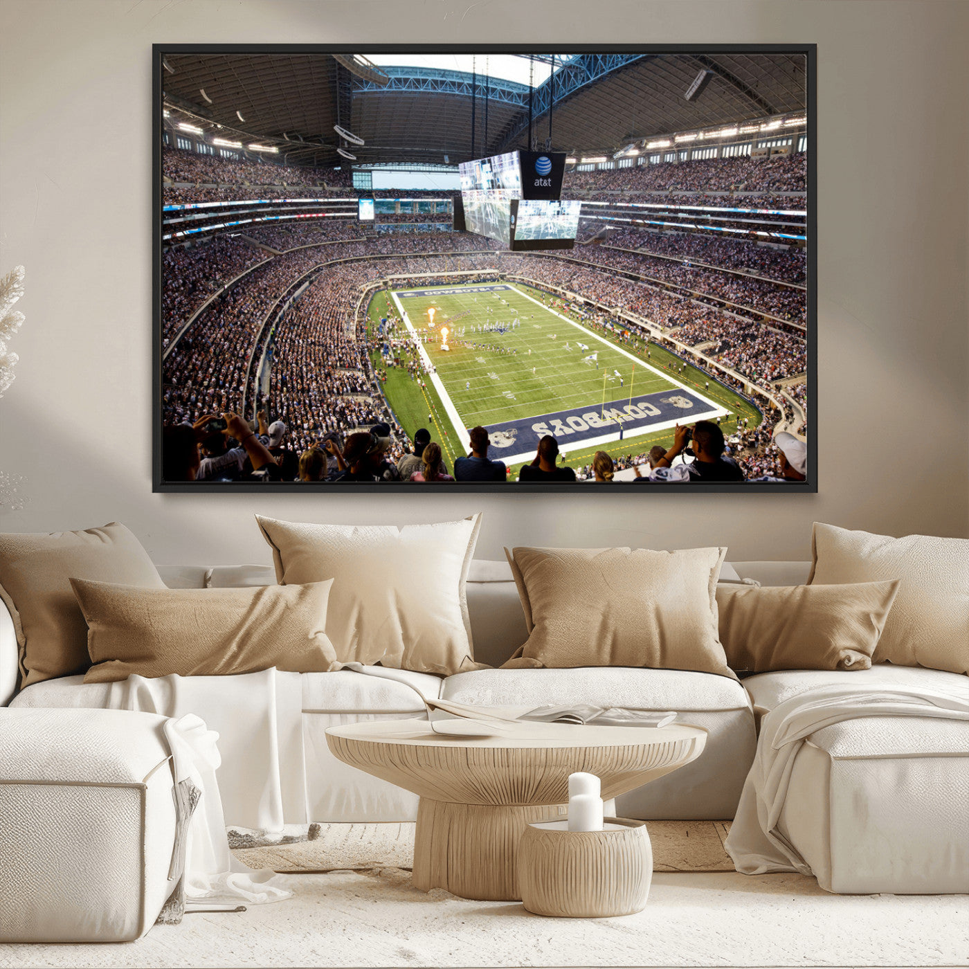 MGV-FC-36X24 - Dallas Cowboys Football Team Print - Arlington AT&T Stadium Wall Art Canvas Print