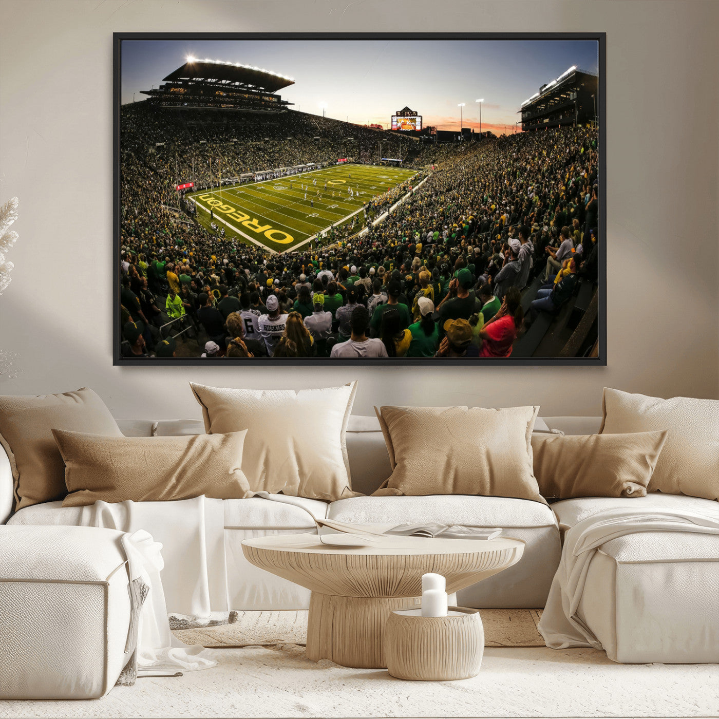 MGV-FC-36X24 - Oregon Stadium Canvas Wall Art - Captivating Game Day Scene at Autzen Stadium, Oregon Ducks Football