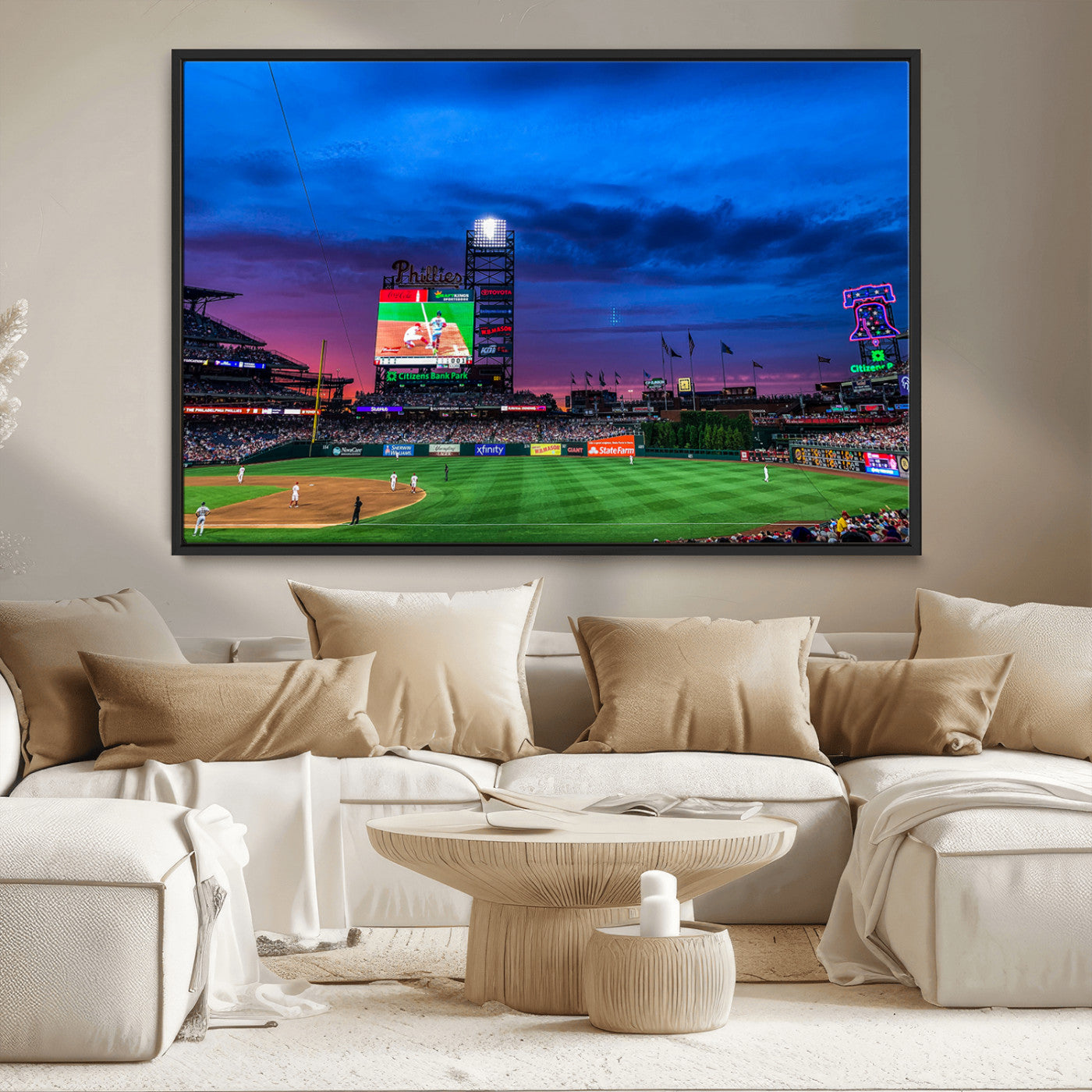 MGV-FC-36X24 - Philadelphia Phillies Baseball Team Print - Philadelphia Citizens Bank Park Stadium Canvas Wall Art