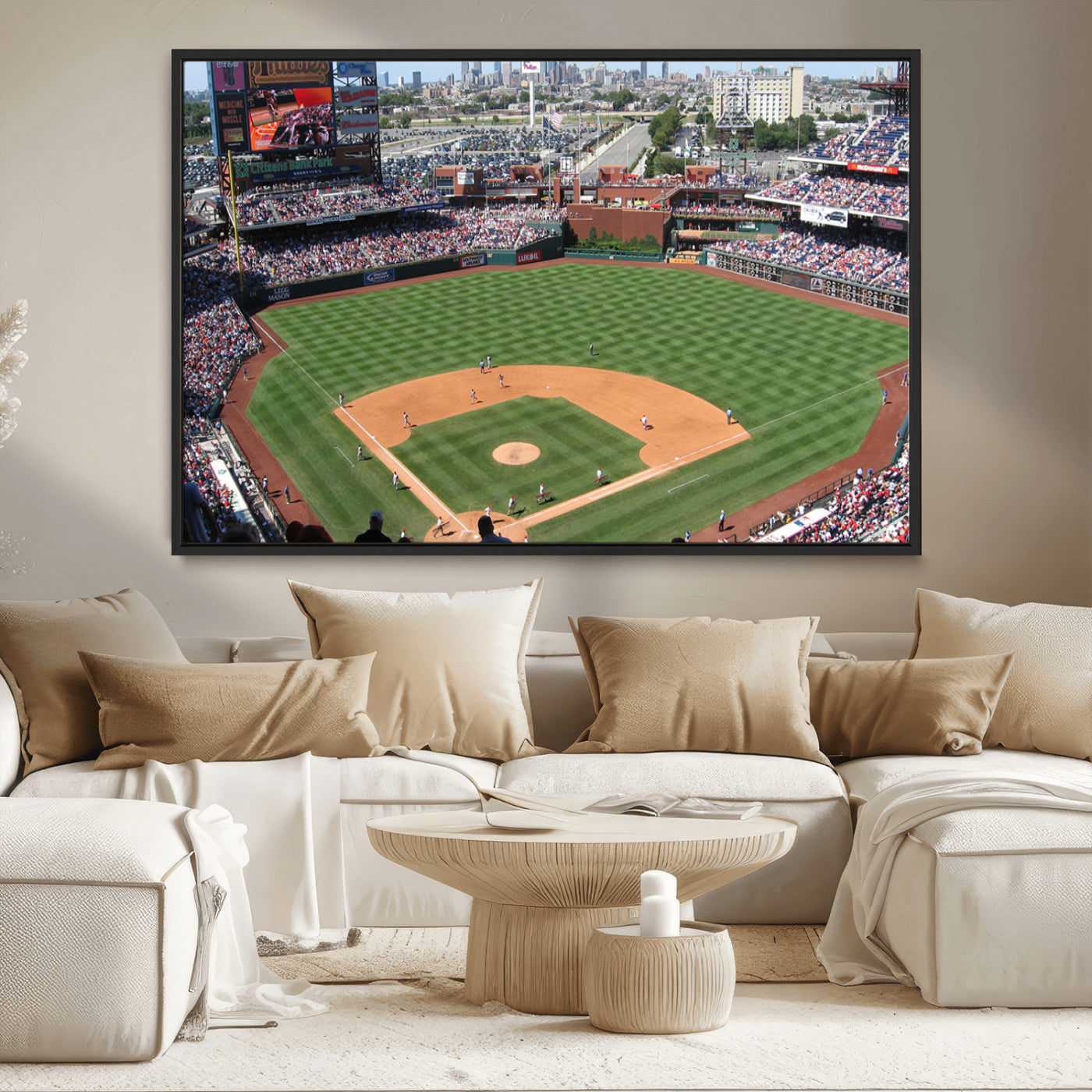 MGV-FC-36X24 - Philadelphia Phillies Baseball Team Print - Philadelphia Citizens Bank Park Stadium Wall Art Canvas