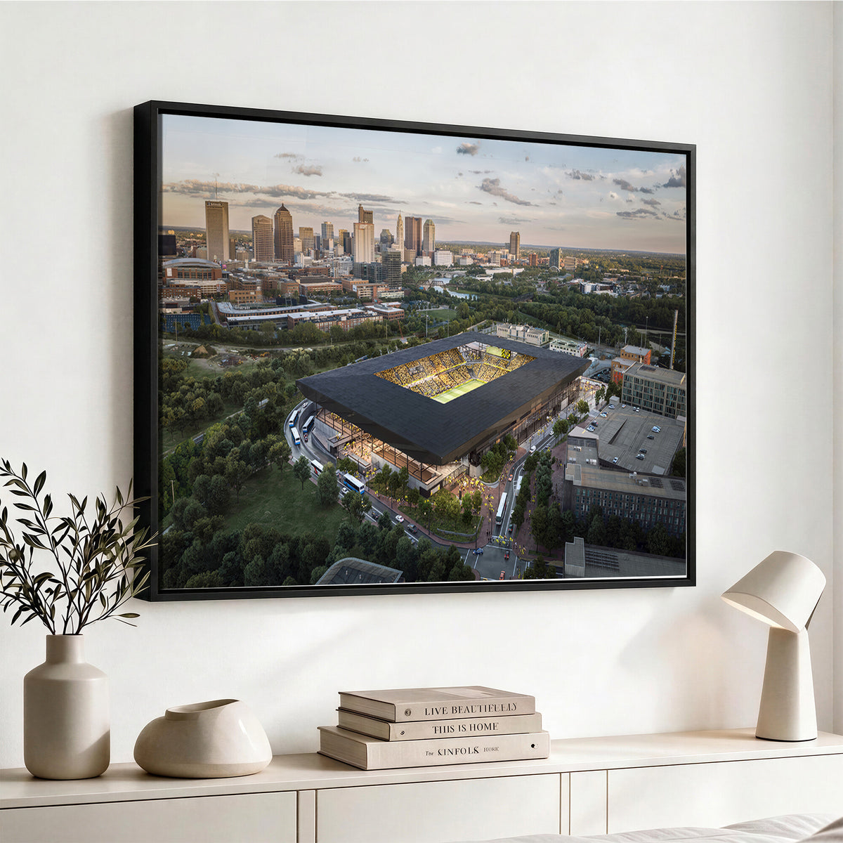 90971-MGV-CV-36X24 - Columbus Crew Soccer Team Print - Columbus Crew Stadium Wall Art, Columbus Crew Soccer Wall Art
