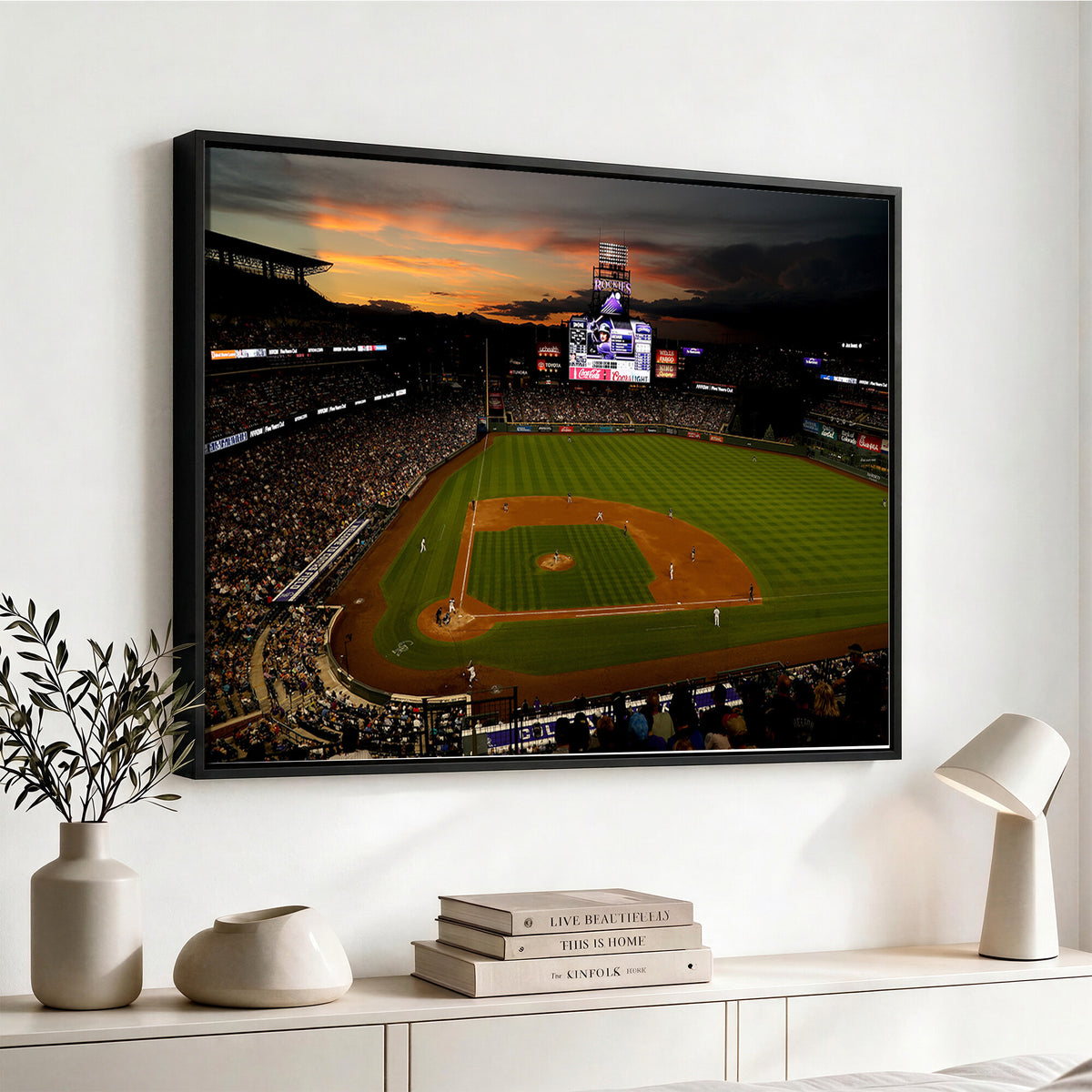 57060-MGV-CV-36X24 - Colorado Rockies Coors Field Wall Art Canvas Print - MLB Baseball Stadium