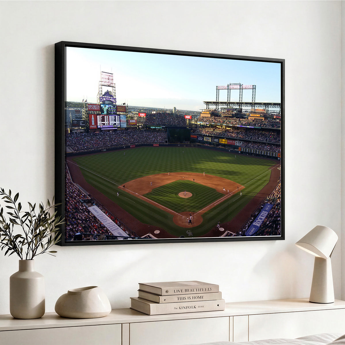 21638-MGV-CV-36X24 - Colorado Rockies Coors Field Wall Art Canvas Print, MLB Baseball Stadium