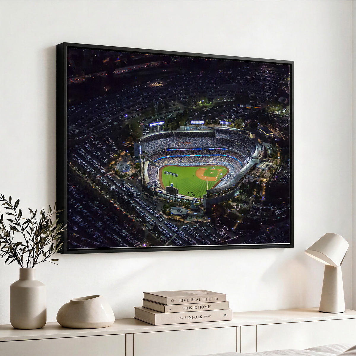 20932-MGV-CV-36X24 - Los Angeles Dodgers Dodger Stadium Wall Art Canvas Print