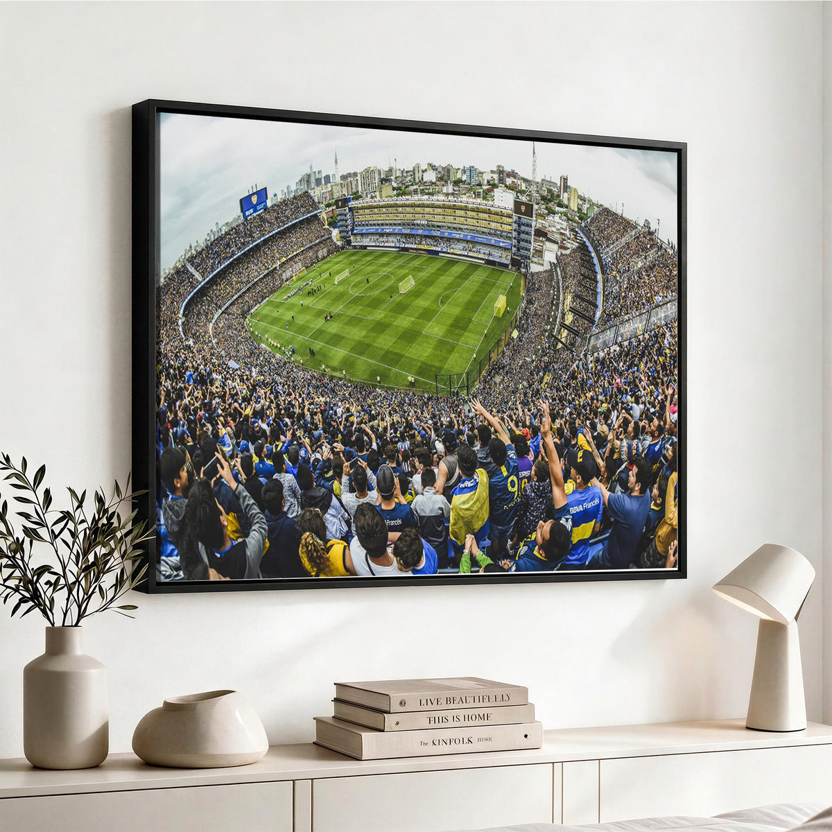 63839-MGV-CV-36X24 - Boca Juniors Soccer Team Print Wall Art, Buenos Aires Bombonera Stadium