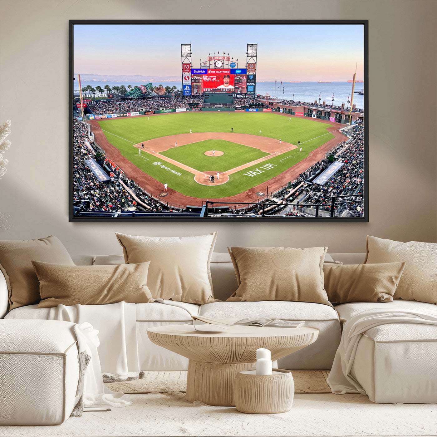 MGV-FC-36X24 - San Francisco Giants Baseball Team Print - Oracle Park Stadium Wall Art Canvas Print
