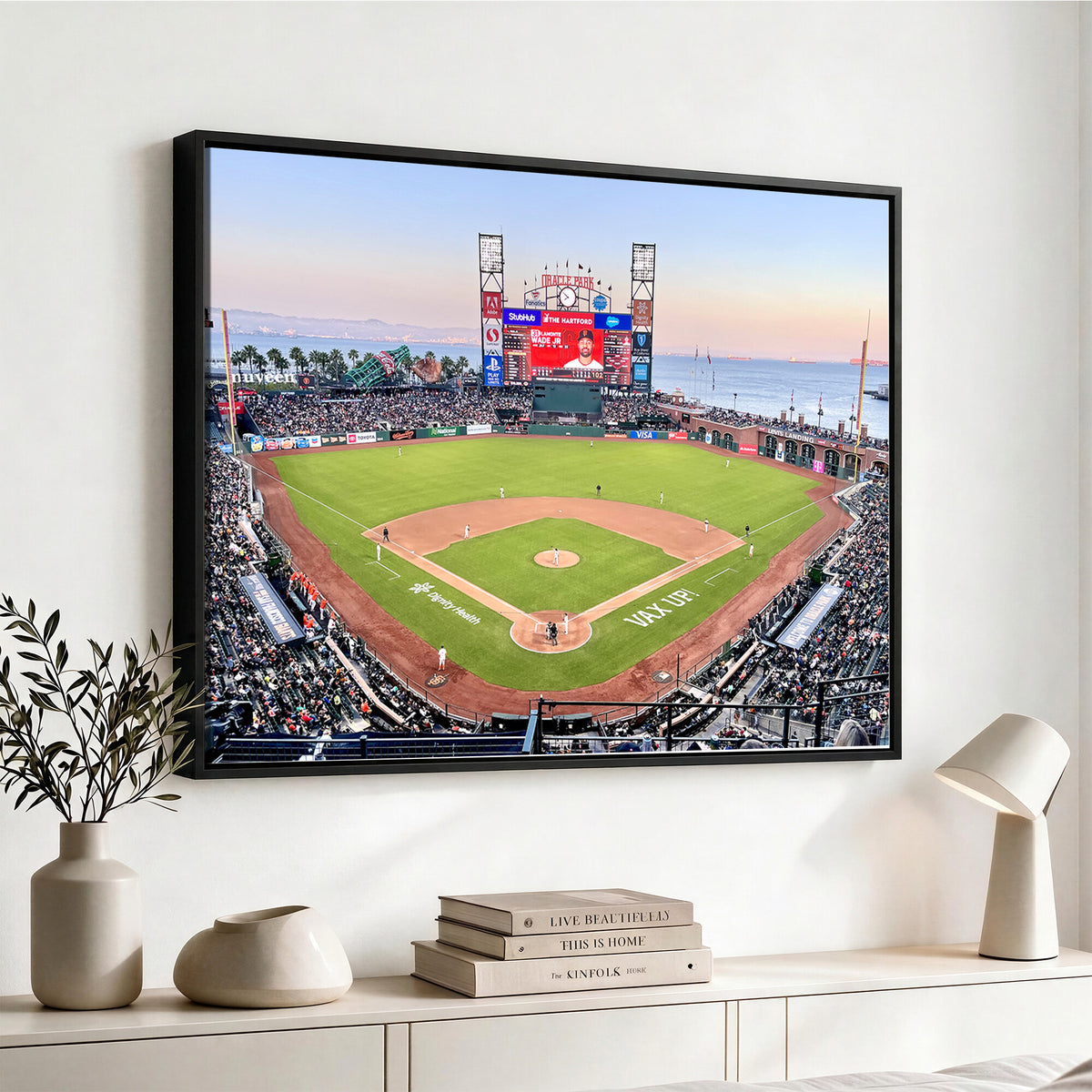 16055-MGV-CV-36X24 - San Francisco Giants Baseball Team Print, Oracle Park